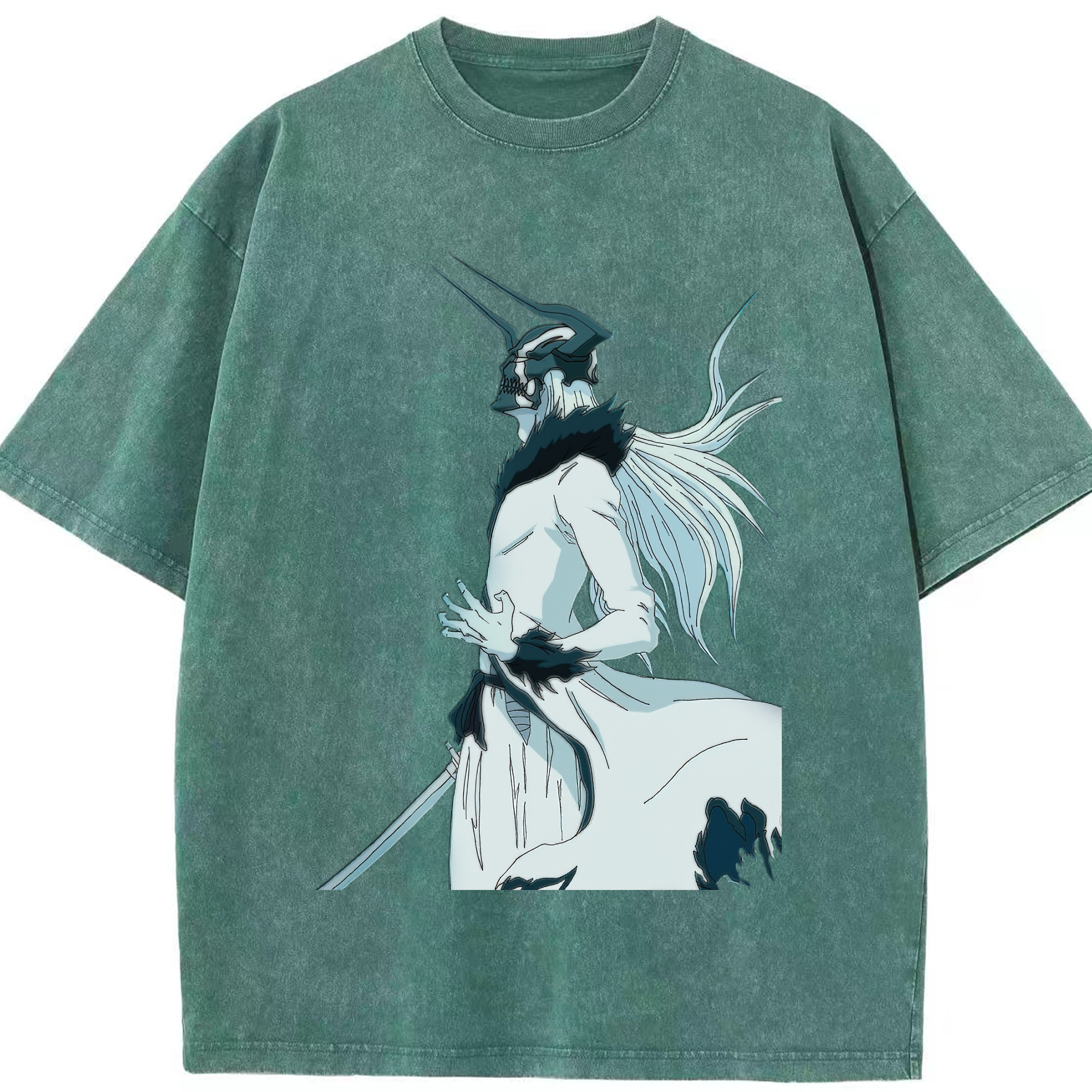 （画像用） ブリーチ 黒崎一護（くろさき いちご）BLEACH Kurosaki Ichigo 綿100% ヴィンテージ風 半袖Tシャツ（フロントプリント）